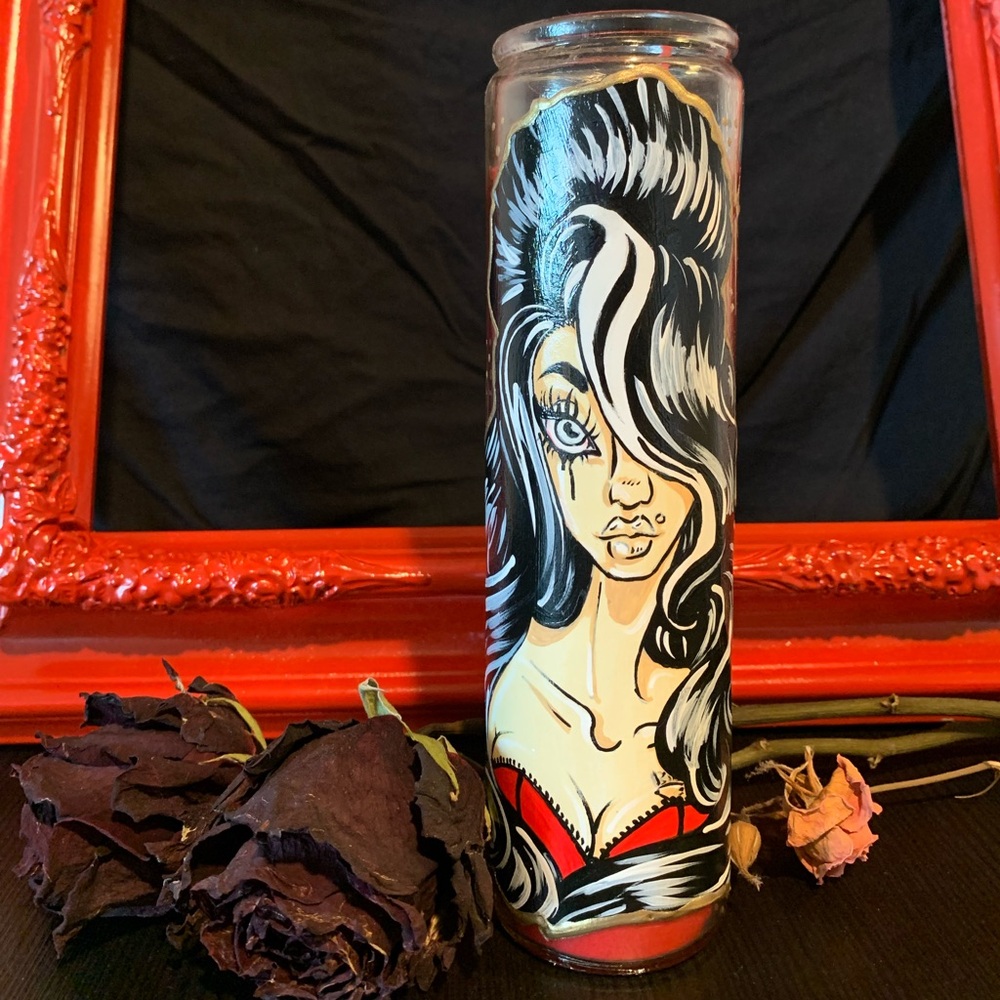 Amy Whinehouse Icon Candle